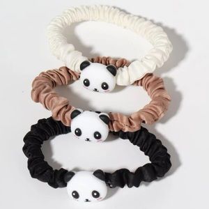 🐼 Adorable Panda Scrunchies!!!! Thin scrunchie! can wear as bracelets